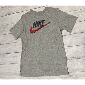 Nike Swoosh Grey Short Sleeve T-Shirt Mens Size Small S Defect